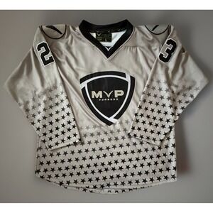 Verbero Hockey Jersey MVP Long Sleeve Sweater Gold Black Patch Logo Large JBHS